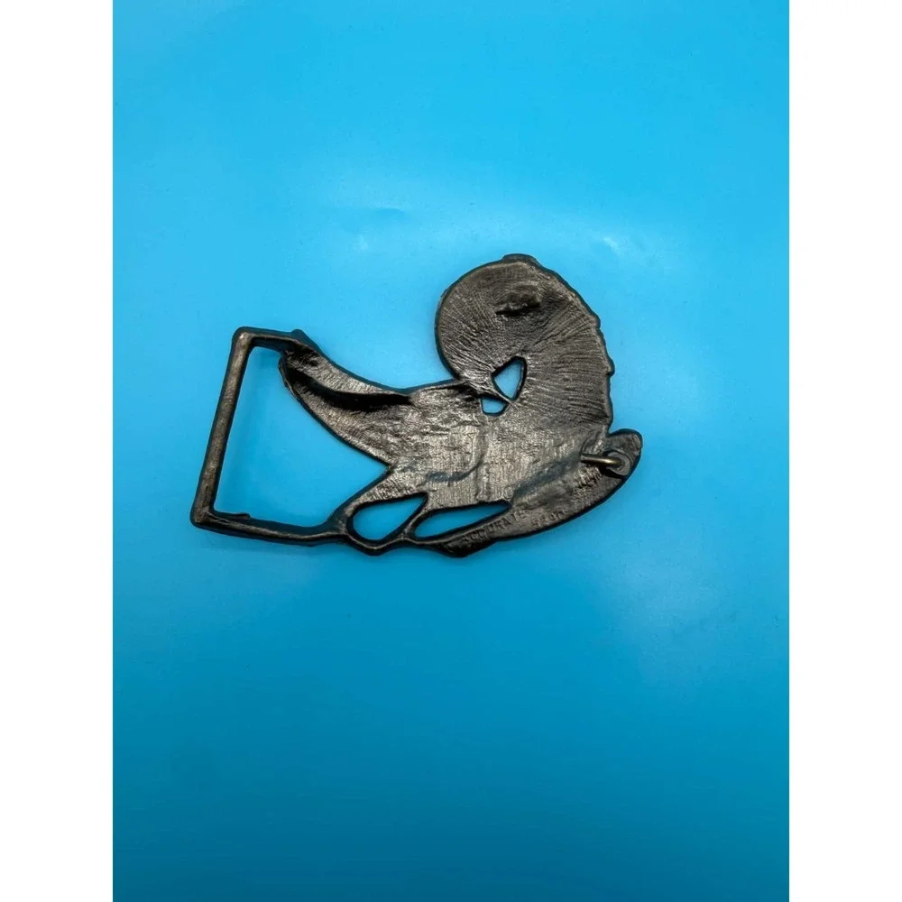 Vintage Brass Dove Parrot Bird Belt Buckle